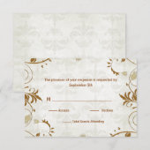 Carte de réponse mariage de automne (Devant / Derrière)