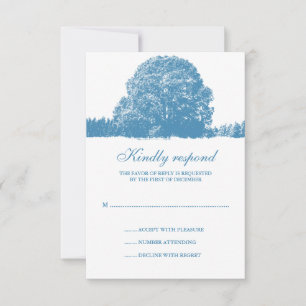 Carte de réponse Mariage de chêne d'hiver