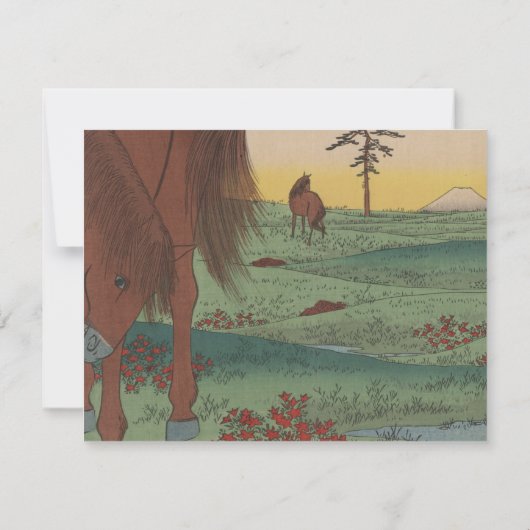 Carte de réponse Mariage de cheval Whimsical (Dos)