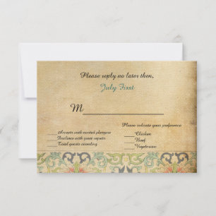 Carte de réponse Mariage de conte fée