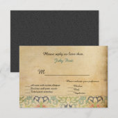 Carte de réponse Mariage de conte fée (Devant / Derrière)