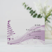 Carte de réponse Mariage des flocons de neige de p (Debout devant)