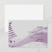 Carte de réponse Mariage des flocons de neige de p (Devant / Derrière)