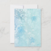 Carte de réponse mariage d'hiver sapins enneigés (Dos)