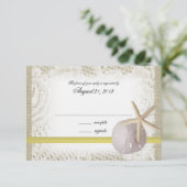Carte de réponse Mariage Dollar De Sable De Plage (Debout devant)