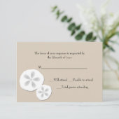 Carte de réponse Mariage Dollars de sable (Debout devant)