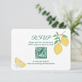 Carte de Réponse Mariage en Ligne avec QR Code Cit (Debout devant)