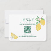 Carte de Réponse Mariage en Ligne avec QR Code Cit (Devant)