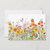 Carte de réponse Mariage fleur sauvage (Dos)