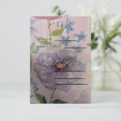 Carte de réponse Mariage Fleur sauvage personnalis (Debout devant)