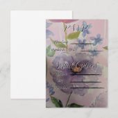 Carte de réponse Mariage Fleur sauvage personnalis (Devant / Derrière)