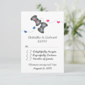 Carte de réponse Mariage Geeky Gamers (Debout devant)