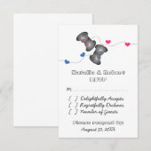 Carte de réponse Mariage Geeky Gamers (Devant / Derrière)