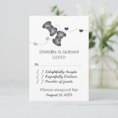 Carte de réponse Mariage Geeky Gamers (Argent/Viol (Debout devant)