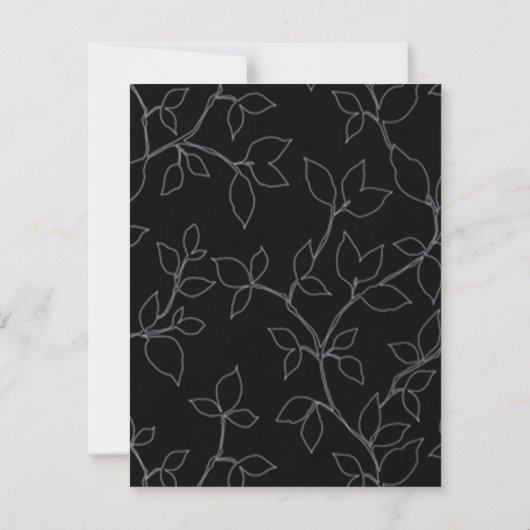 Carte de réponse Mariage Halloween Chat & Owl (Dos)