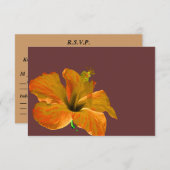 Carte de réponse Mariage Invité RSVP Couleurs d'au (Devant / Derrière)