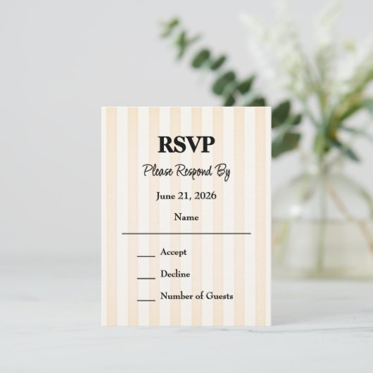 Carte de réponse Mariage La Dolce Vita (Debout devant)