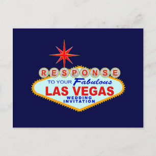 Carte de réponse Mariage Las Vegas (carte postale)