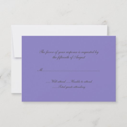 Carte de réponse Mariage Lavender (Devant)