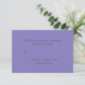Carte de réponse Mariage Lavender (Debout devant)