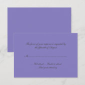 Carte de réponse Mariage Lavender (Devant / Derrière)