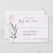 Carte de réponse Mariage Lavender (Devant)