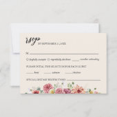 Carte de réponse Mariage mauve personnalisable (Devant)