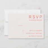 Carte de réponse mariage moderne minimal pastel bl (Devant)