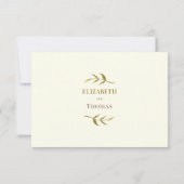 Carte de réponse mariage moderne traditionnelle (Dos)