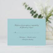 Carte de réponse Mariage Robin Egg Blue (Debout devant)