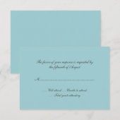 Carte de réponse Mariage Robin Egg Blue (Devant / Derrière)