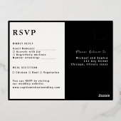 Carte de réponse Mariage RSVP Élégance moderne (Verso)