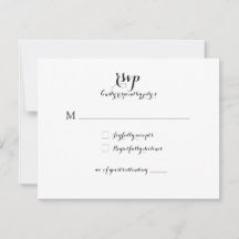 Carte de réponse mariage RSVP *Moderne Classique*