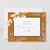 Carte de réponse Mariage rustique (Devant)