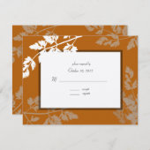 Carte de réponse Mariage rustique (Devant / Derrière)