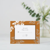 Carte de réponse Mariage rustique (Debout devant)