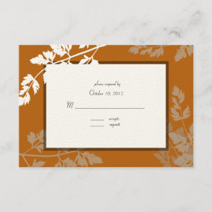 Carte de réponse Mariage rustique