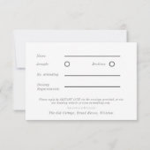 Carte de réponse mariage sombre et maussade (Dos)