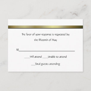 Carte de réponse Mariage tout usage élégante