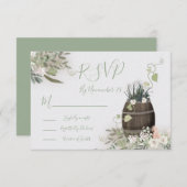 Carte de réponse Mariage Vineyard Vineyard RSVP (Devant / Derrière)