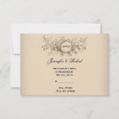 Carte de réponse Mariage vintage Winery (Devant)