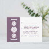 Carte de réponse Mariage violet D20 Dice Gamer 16r (Debout devant)