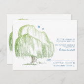 Carte de réponse Mariage Willow Tree (Devant / Derrière)