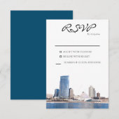 Carte de réponse Milwaukee Skyline (Devant / Derrière)
