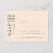 Carte de réponse minimale et moderne pour mariage (Devant)