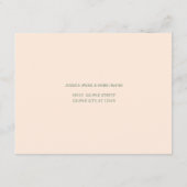 Carte de réponse minimale moderne pour un mariage  (Dos)