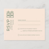 Carte de réponse minimale pour un mariage moderne (Devant)