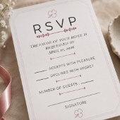Carte de réponse minimale Rose Poussiéreuse modifi