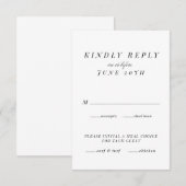 Carte de réponse minimaliste (Devant / Derrière)