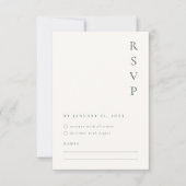 Carte de réponse minimaliste Sage (Devant)